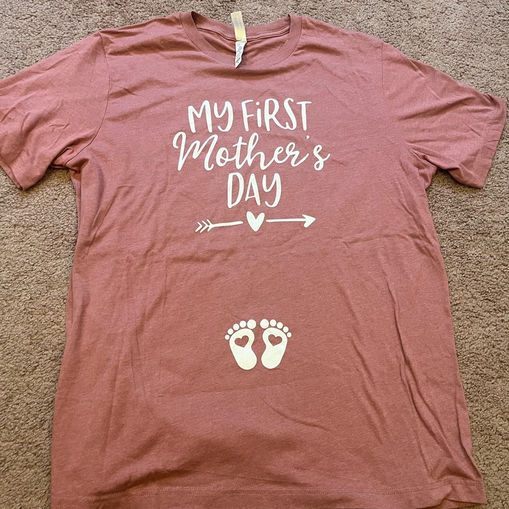 My First Mother's Day Pink women’s XL maternity Tee